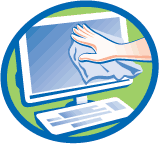 Cleans Computer Monitor